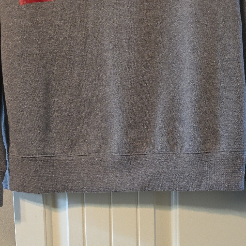 Russell Athletic Gray Sweatshirt with Orange and Red Spooky Design - Picture 4 of 6